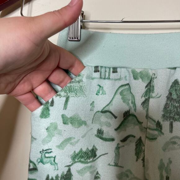 Hill House Home winter toile Green fleece lined jogger pants 3-4Y - Picture 4 of 6